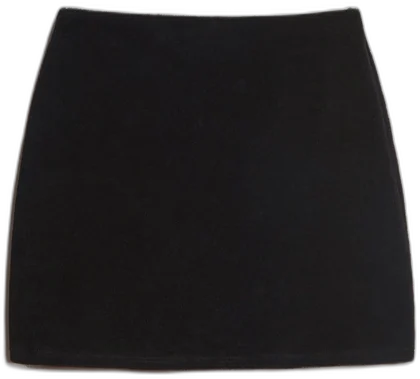 Black mini skirt