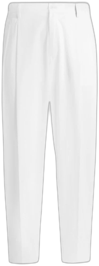 White pleated trousers